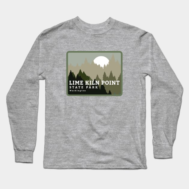 Lime Kiln Point State Park Washington Trees and Forest Long Sleeve T-Shirt by Go With Tammy